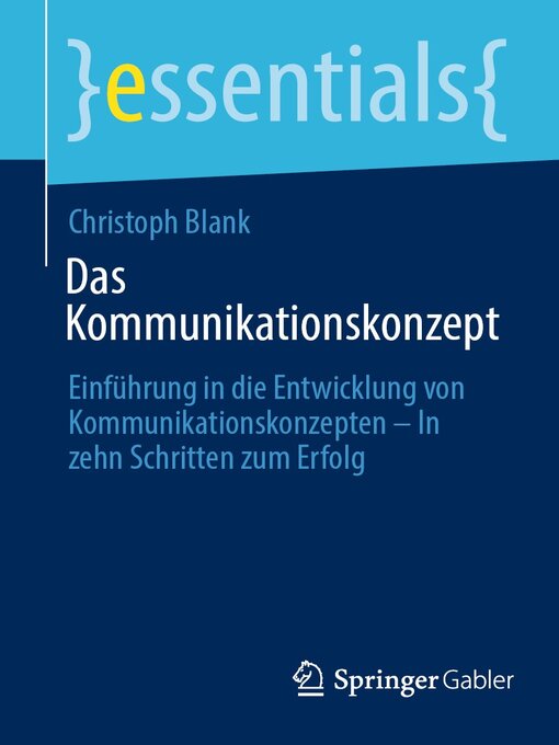 Title details for Das Kommunikationskonzept by Christoph Blank - Available